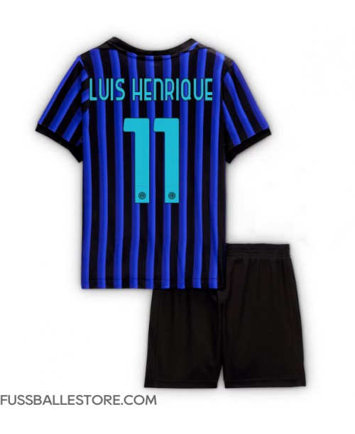 Günstige Inter Milan Luis Henrique #11 Heimtrikotsatz Kinder 2025-26 Kurzarm (+ Kurze Hosen) Günstige Inter Milan Luis Henrique #11 Heimtrikotsatz Kinder 2025-26 Kurzarm (+ Kurze Hosen)